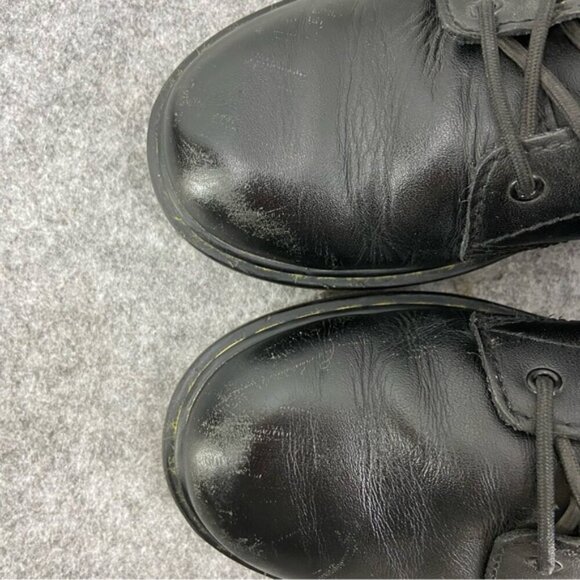 Dr. Martens Delaney Junior Size 5 Lace Up Black Leather Combat Ankle Boot - Picture 15 of 15